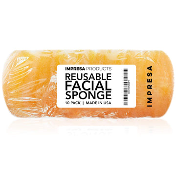 IMPRESA esponjas reutilizables de 10 unidades, rutina diaria de exfoliación.