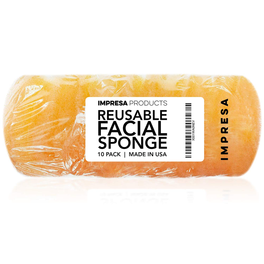 IMPRESA esponjas reutilizables de 10 unidades, rutina diaria de exfoliación.