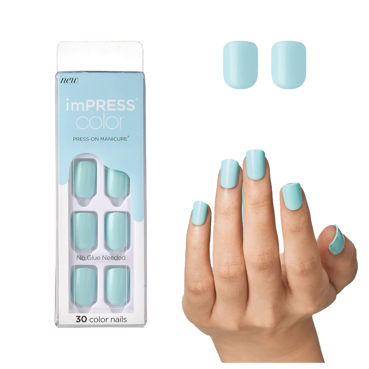 imPRESS Mint To Be: uñas press-on con acabado gel y look natural