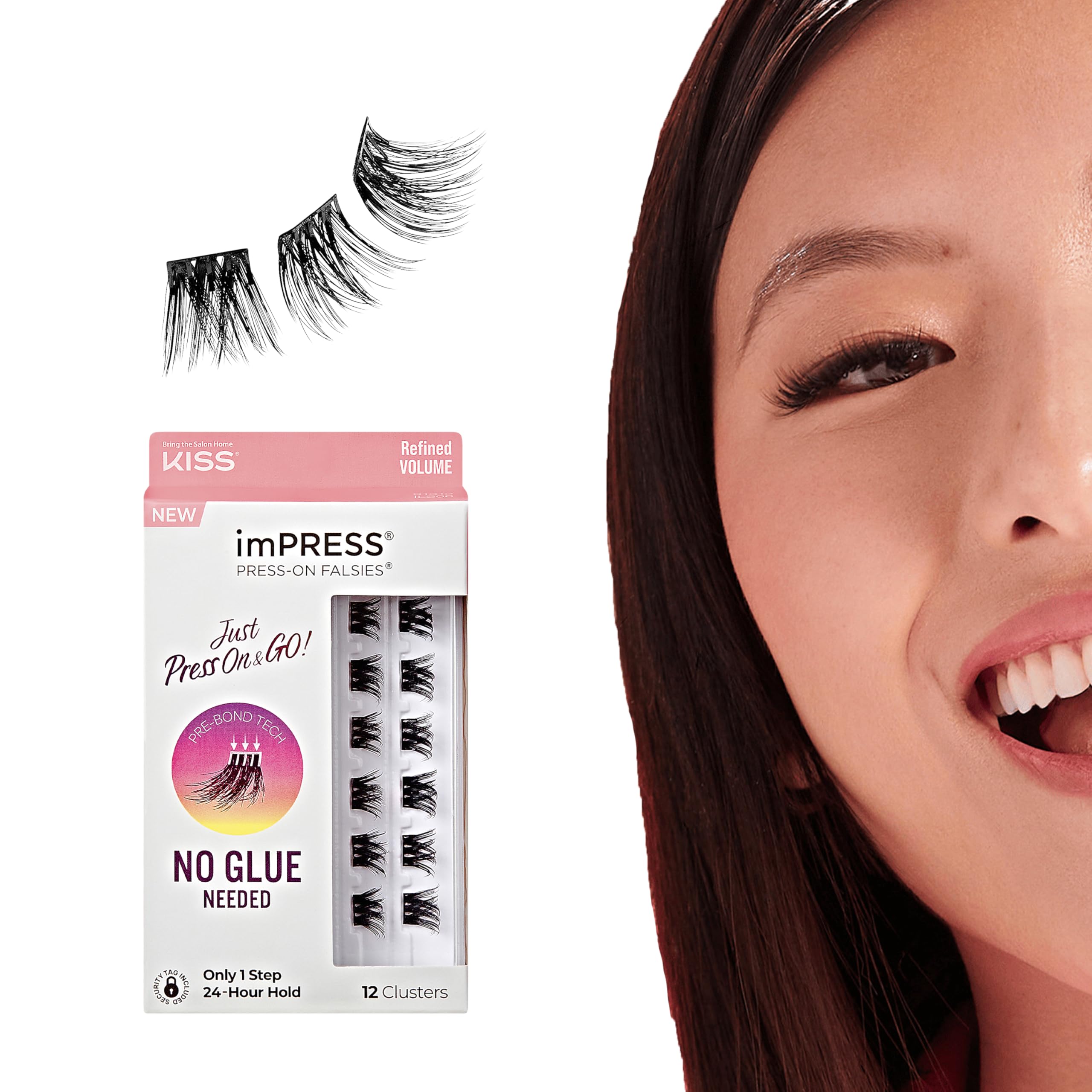 Pestañas autoadhesivas imPRESS Falsies con banda invisible para un acabado natural y cómodo uso diario