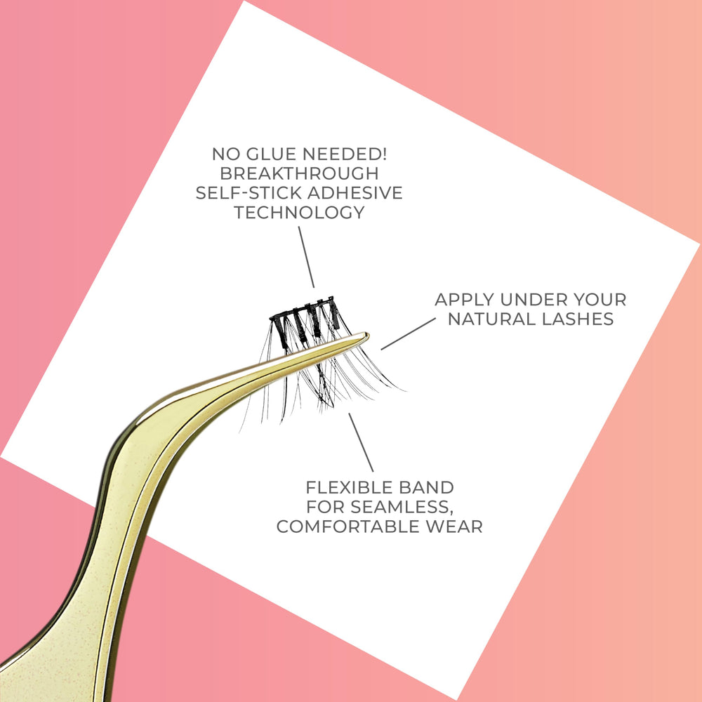 Conjunto de 12 pestañas imPRESS Falsies para crear múltiples estilos.