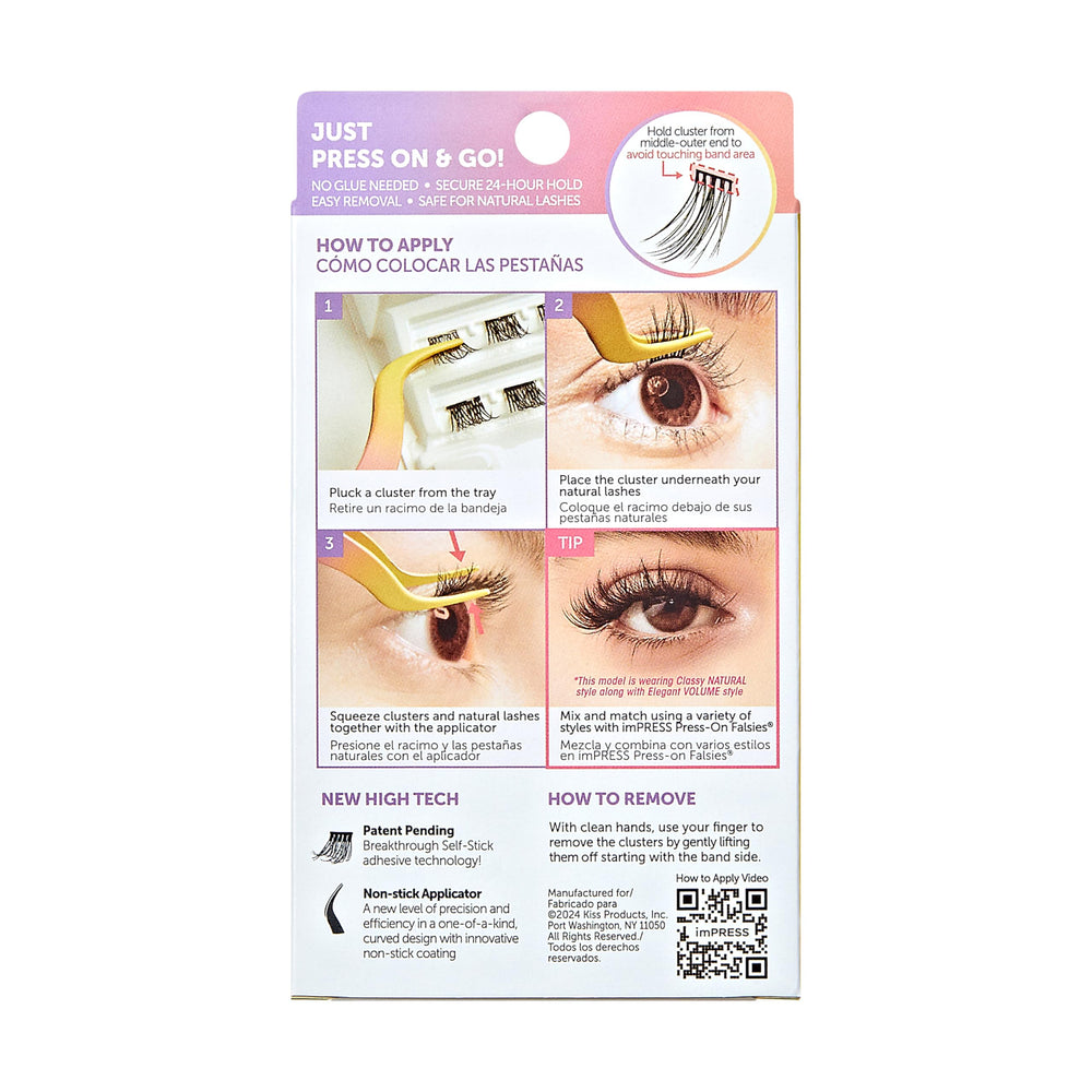 Pestañas imPRESS Falsies reutilizables con cuidado adecuado.