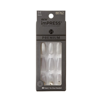 Uñas imPRESS legado gris para un look clásico y duradero.