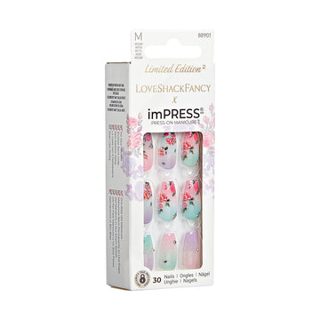 imPRESS Lilac Crush uñas-detalle-closeup: brillo suave y textura glamorosa