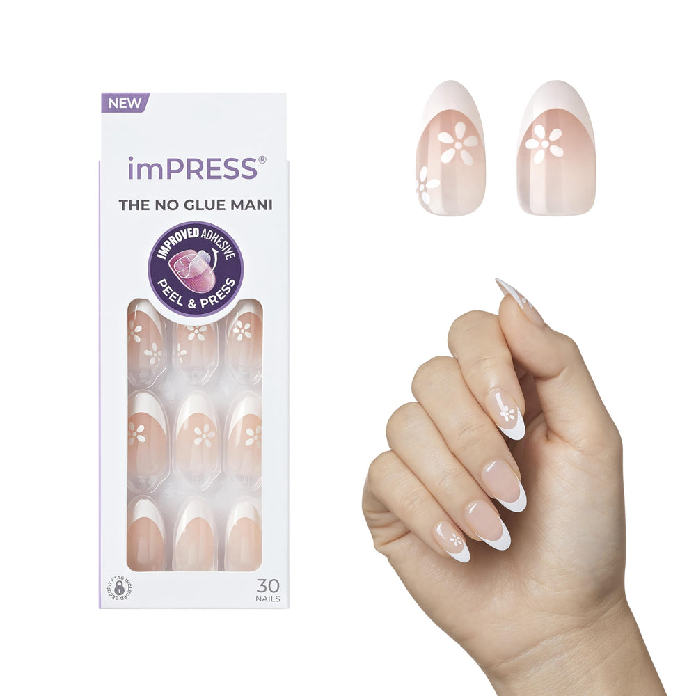 imPRESS Uñas Sin Pegamento Frances Fearless: aspecto natural y aplicación rápida en casa.