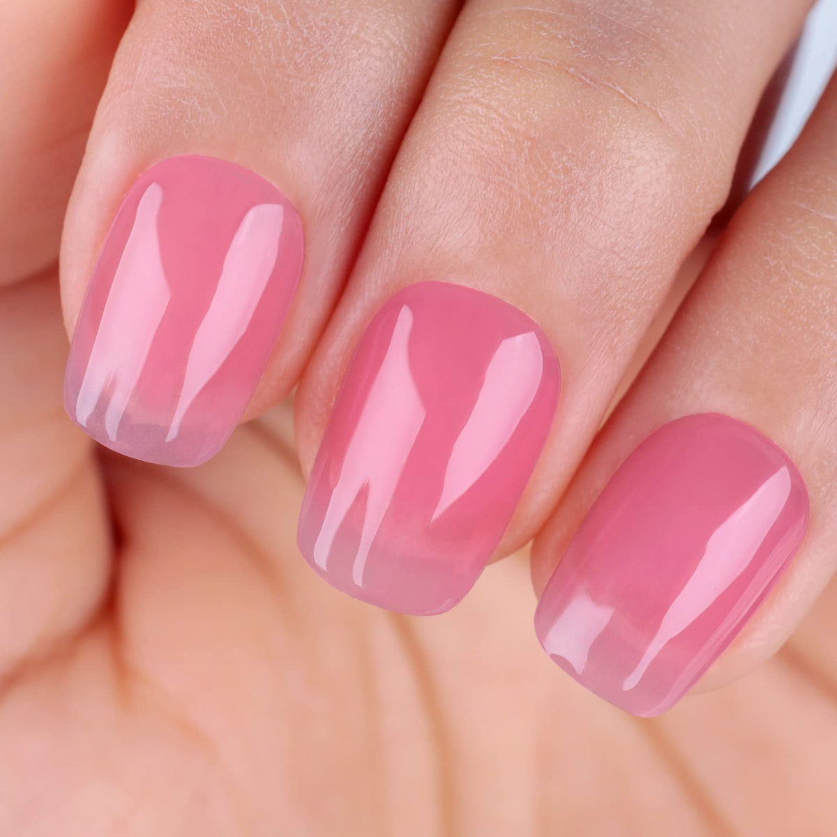 Imtiti Esmalte Gel Rosa Translúcido en bote de 15 ml para uso diario.
