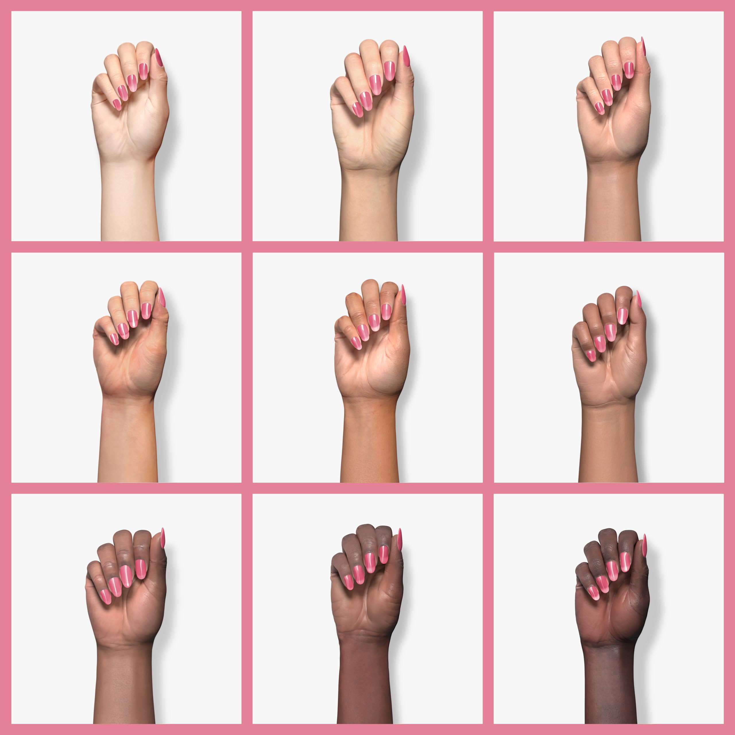 Imtiti Esmalte Gel Rosa Translúcido se cura con UVLED.