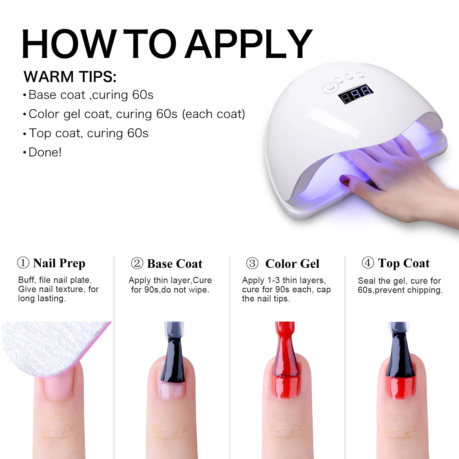 Imtiti Esmalte Gel Rosa Translúcido, pincel para aplicación precisa.