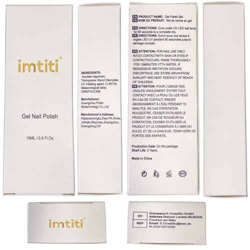 Imtiti Esmalte Gel Rosa Translúcido regalo perfecto para uñas.