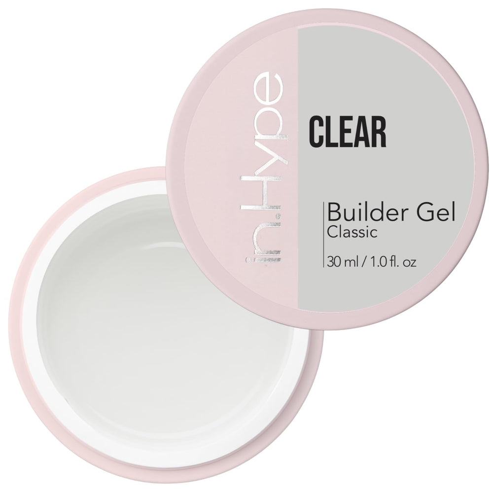 IN.HYPE Gel Claro UV/LED para extensiones de uñas, mejora adherencia y acabado impecable.