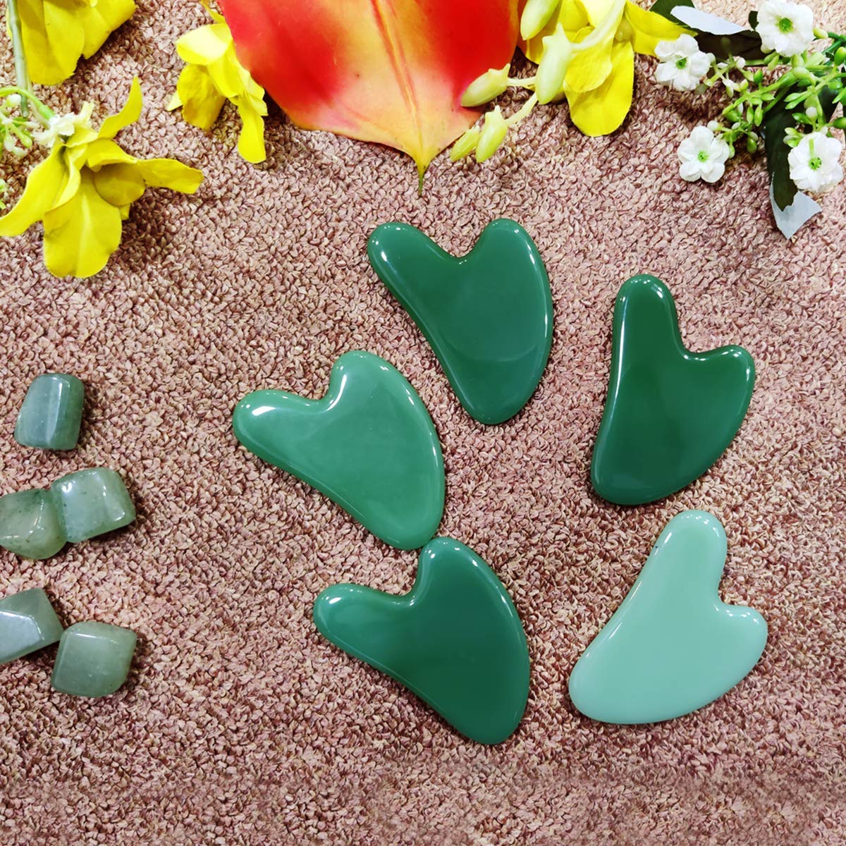 Ina Beauty Gua Sha Corazon Jade Uso Diario: favorece la circulacion suave y rellena de forma natural