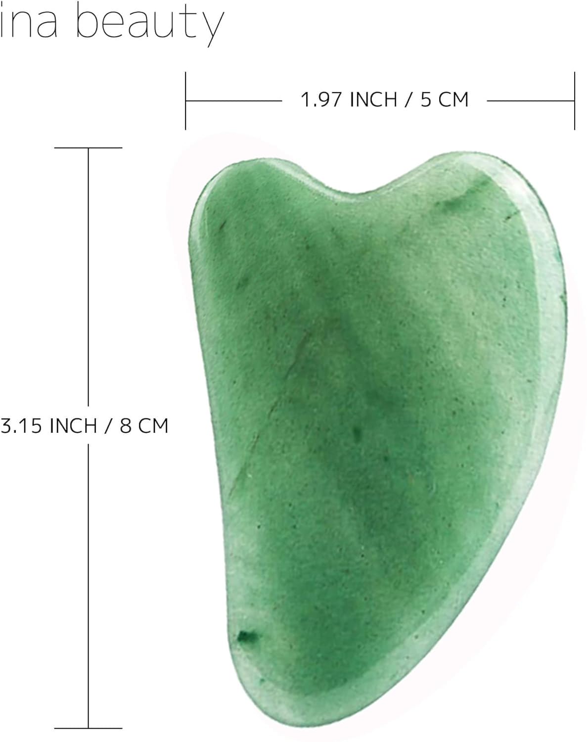Ina Beauty Gua Sha Jade En Nevera: listo para uso frio que ayuda a reducir hinchazon