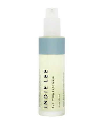 Indie Lee limpiador facial purificador, botella-espuma para detox suave.
