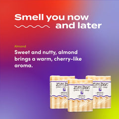 Indigo Wild Zum Jabón Leche de Cabra Almendra, primer plano de ingredientes naturales.