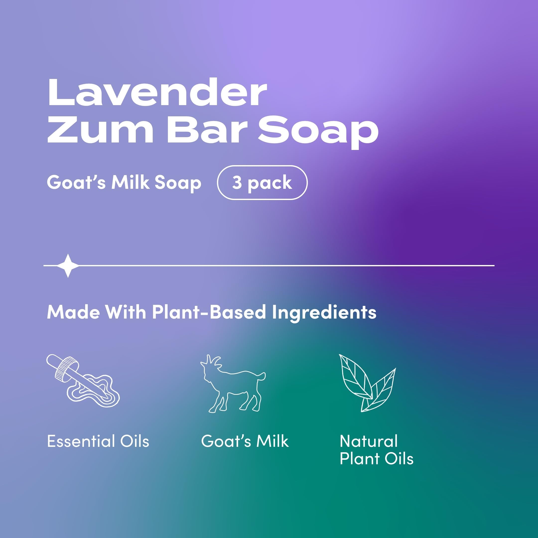 Indigo Wild Zum jabón leche de cabra lavanda, aroma calmante para spa en casa