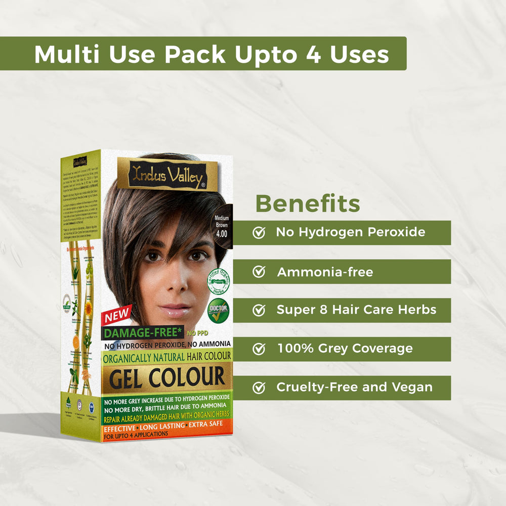 INDUS VALLEY Coloración gel aprobado por dermatólogos