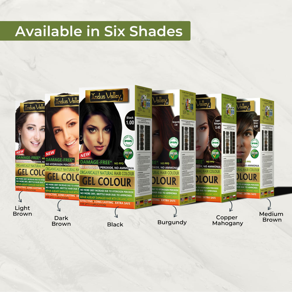 INDUS VALLEY Color Gel Negro 1.0, tono negro duradero y puro