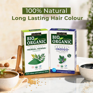 Kit de coloración natural para cabello oscuro.