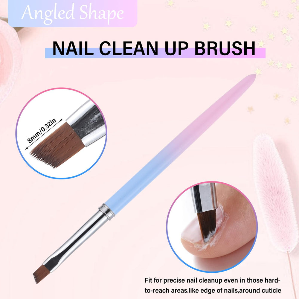 INENK cepillo resistente a acetona para uso duradero en sesiones de manicura