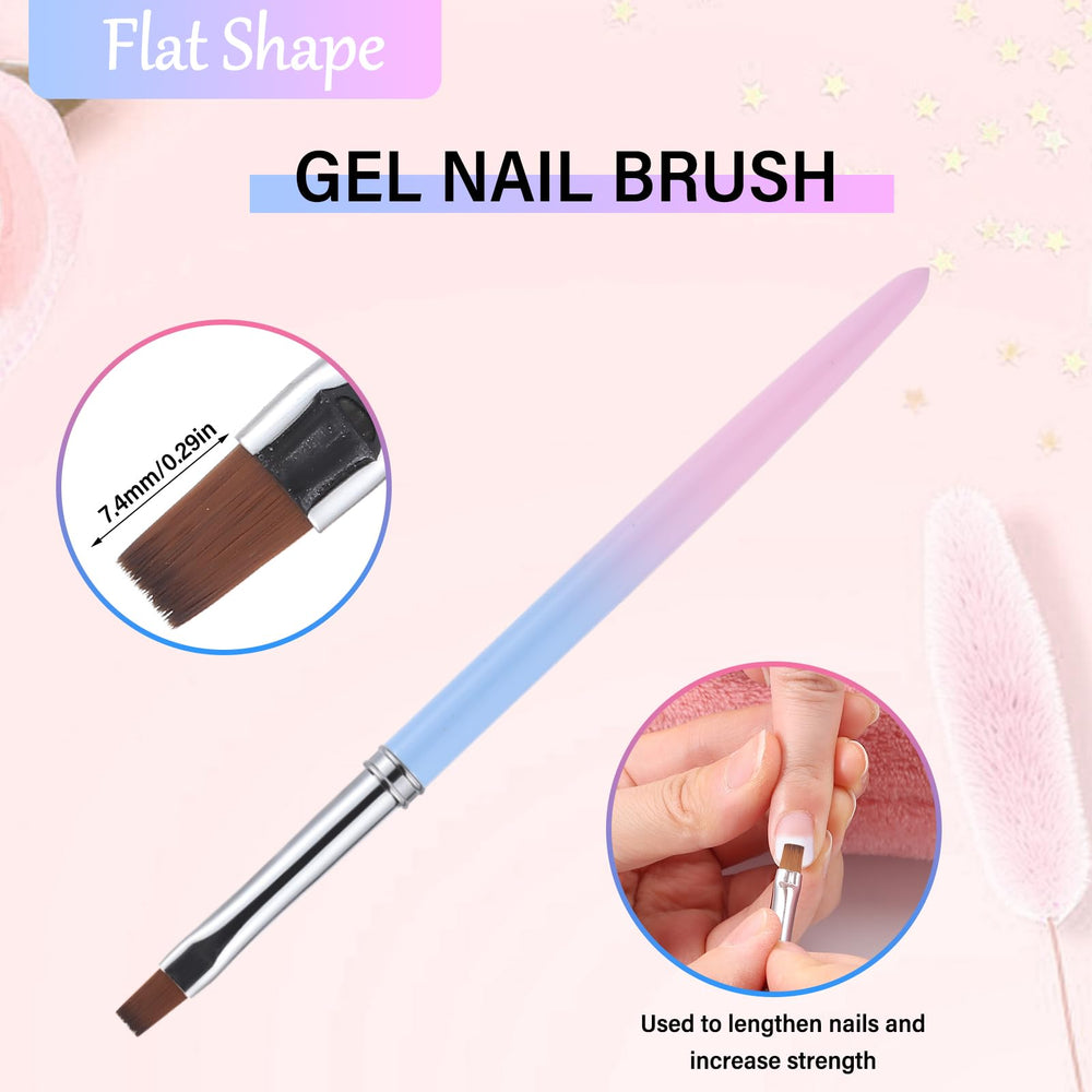 INENK set de tres cepillos para arte en uñas y corrección de esmalte