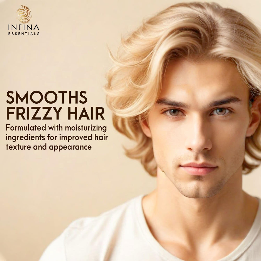 Infina Essentials aceites naturales fortalecen el cabello sin resecar.