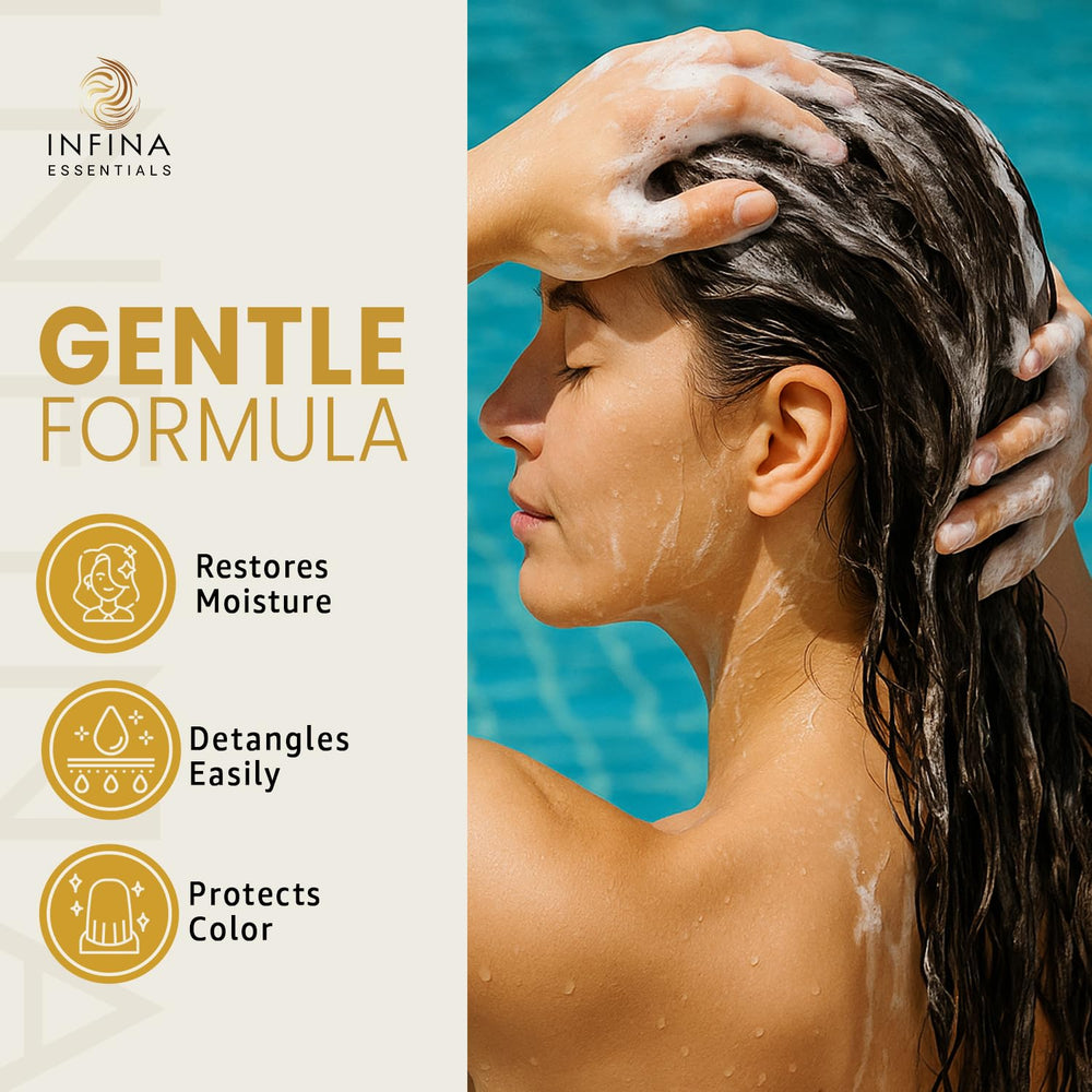 Infina Essentials dispensador de crema acondicionadora para deslizamiento suave.