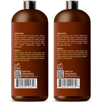 Infina Essentials libre de químicos agresivos cuida el cabello con suavidad.