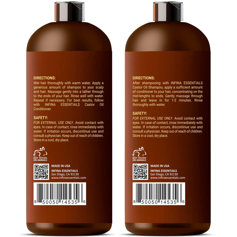 Infina Essentials libre de químicos agresivos cuida el cabello con suavidad.