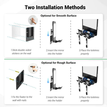 Infitrans Instalación adhesiva para superficies lisas como vidrio y azulejos.