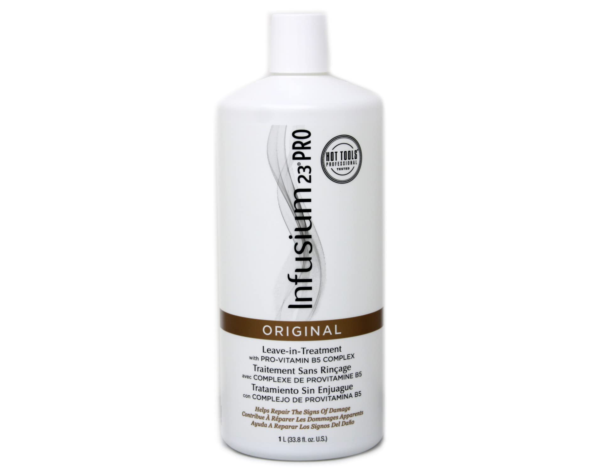 Infusium 23 Pro 23, etiqueta visible, aroma suave para un peinado más cómodo