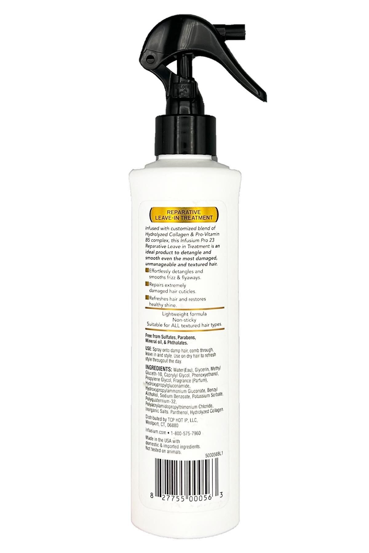 INFUSIUM 23 textura cremosa en uso diario, facilita peinado y control del frizz.