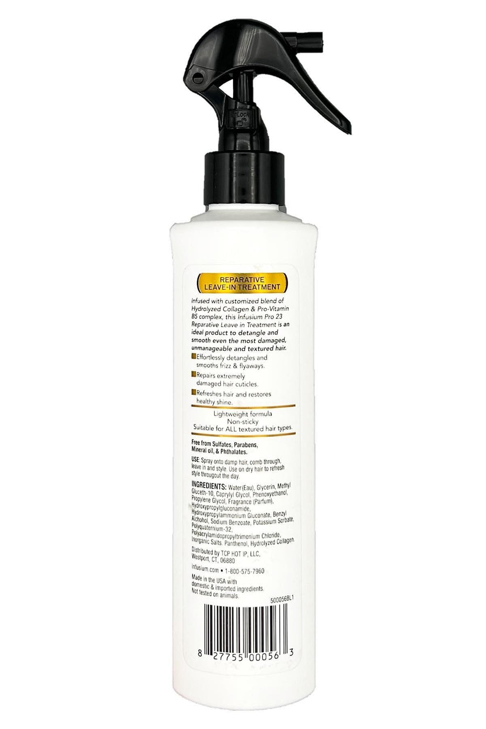 INFUSIUM 23 textura cremosa en uso diario, facilita peinado y control del frizz.