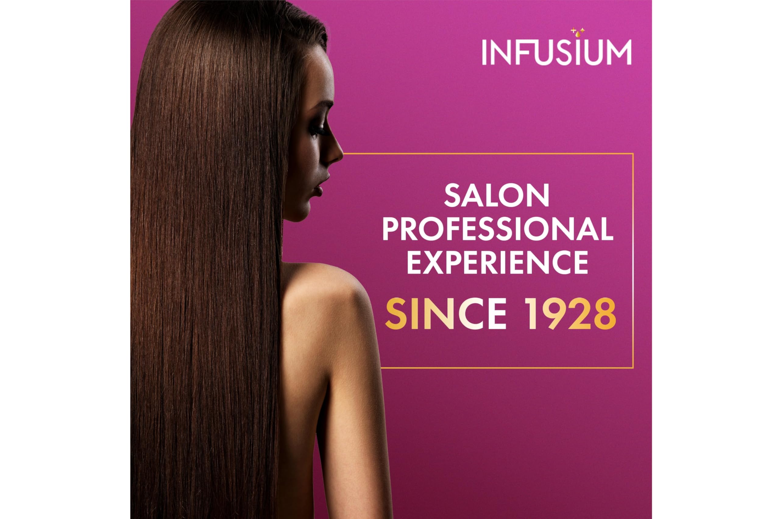 Acondicionador Infusium restaurador en botella, desenreda y nutre el cabello.
