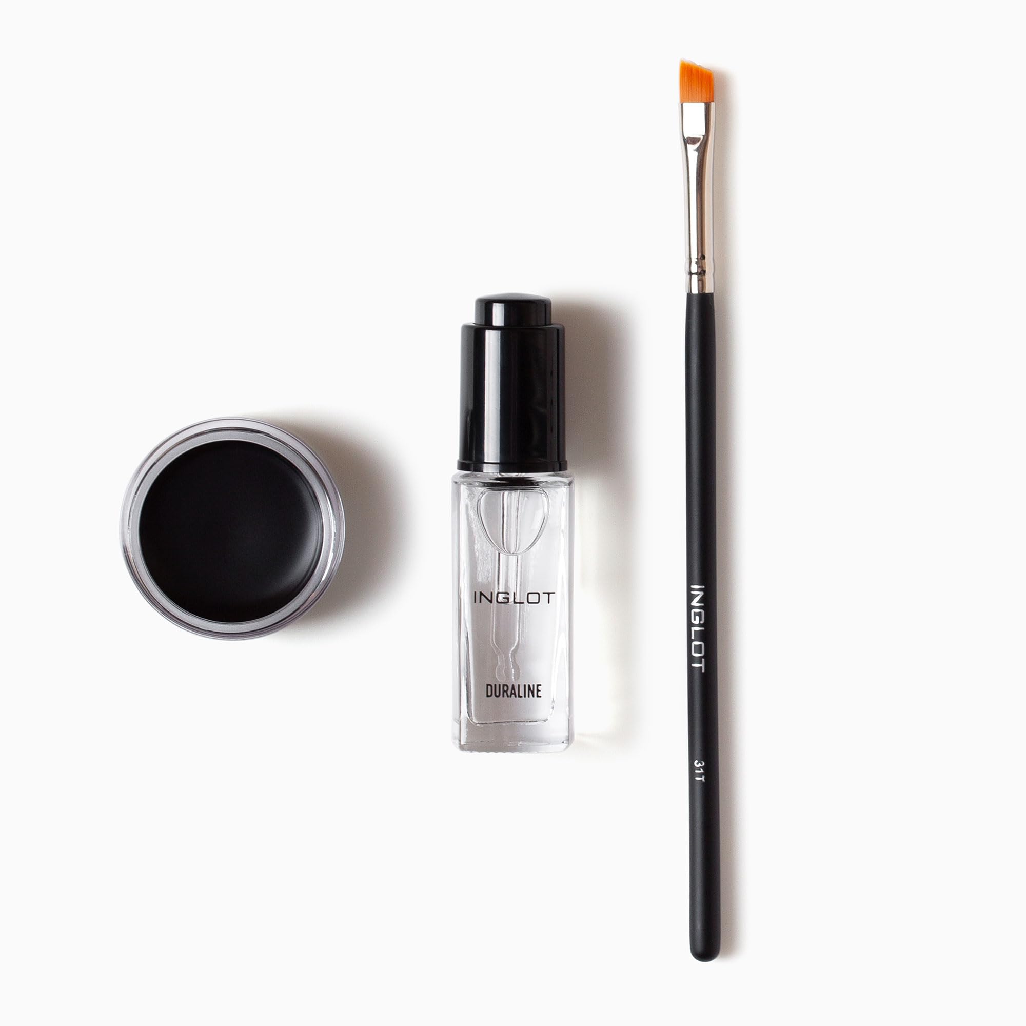 inglot conjunto-ojos muestra aplicación precisa con gel delineador 77.