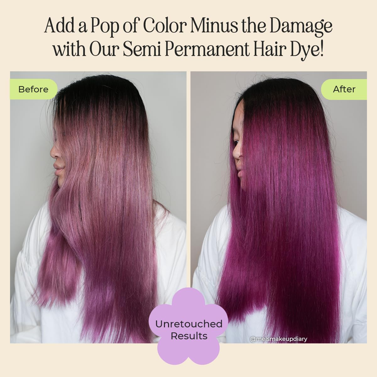 INH aplica el condicionador color rosa directamente, resultados fáciles.