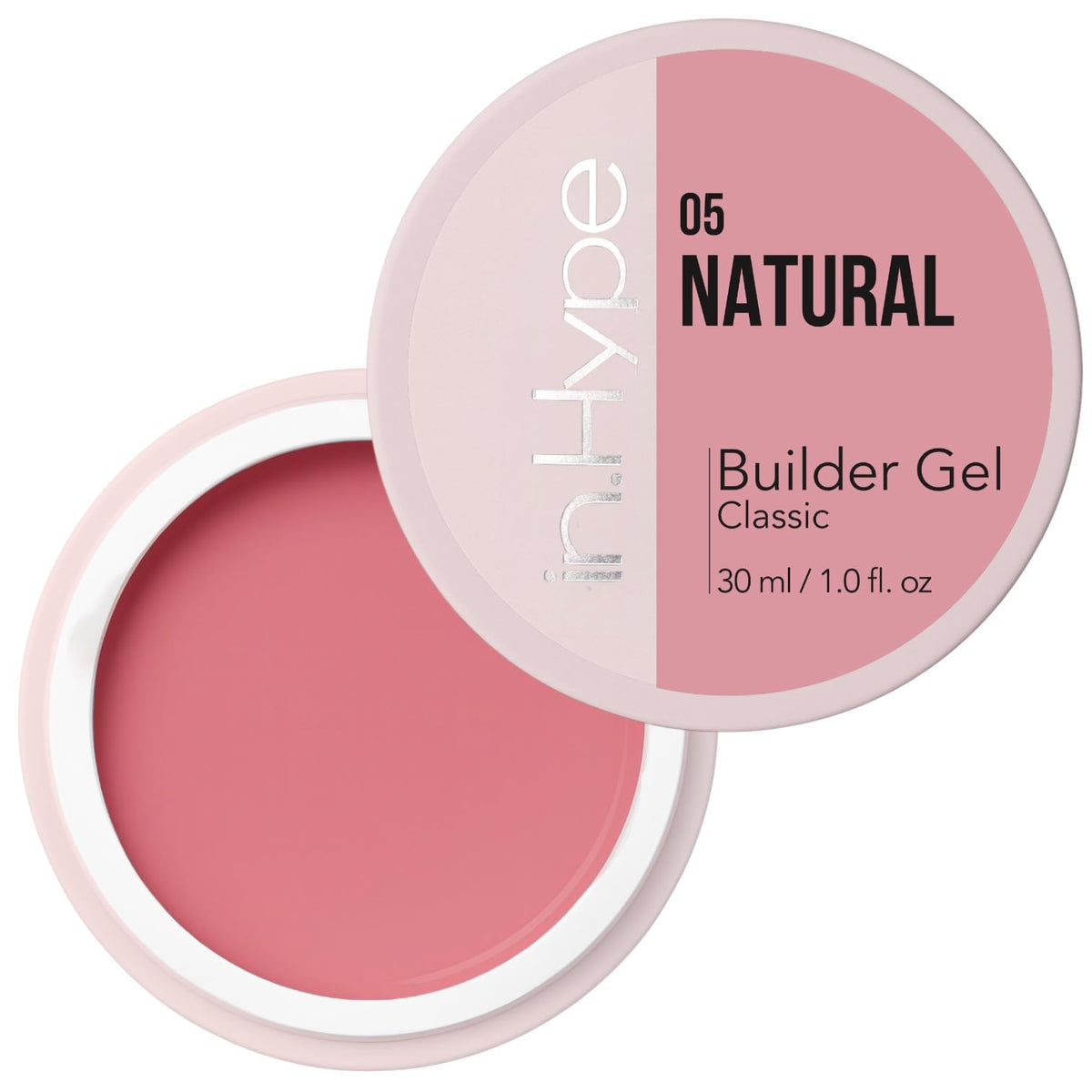 IN.HYPE Gel escultor para extensiones, rosa natural, cobertura personalizable para uñas.