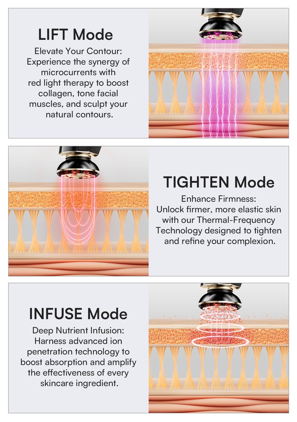 INIA 3-en-1 modo infusion mejora absorción de productos.