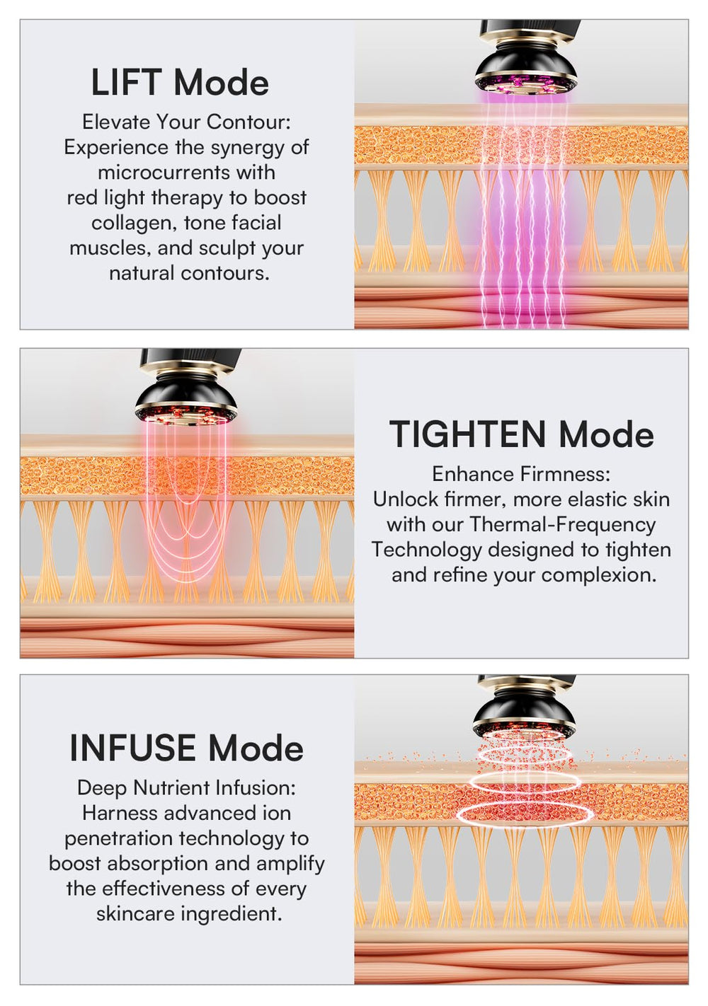 INIA 3-en-1 modo infusion mejora absorción de productos.