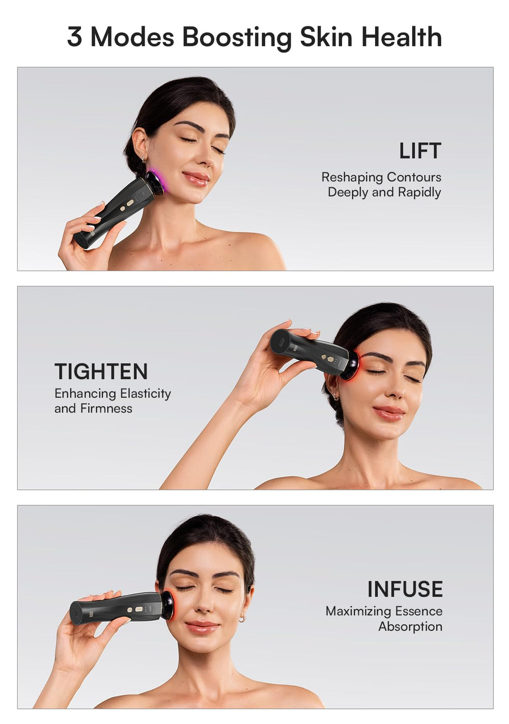 INIA cabezal 3D ergonómico se adapta a contornos faciales.