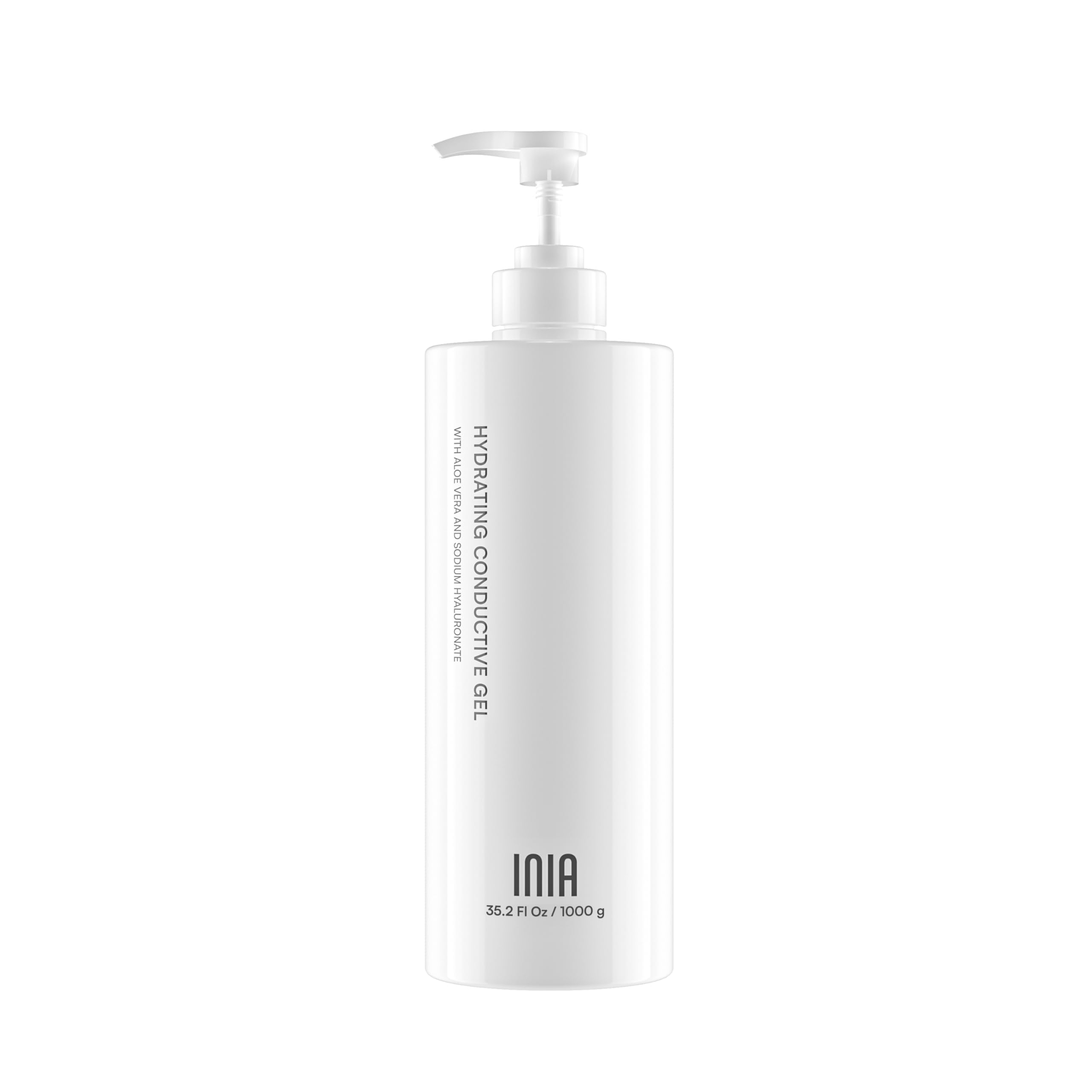 INIA gel conductivo, botella-claridad, ideal para sesiones faciales suaves.