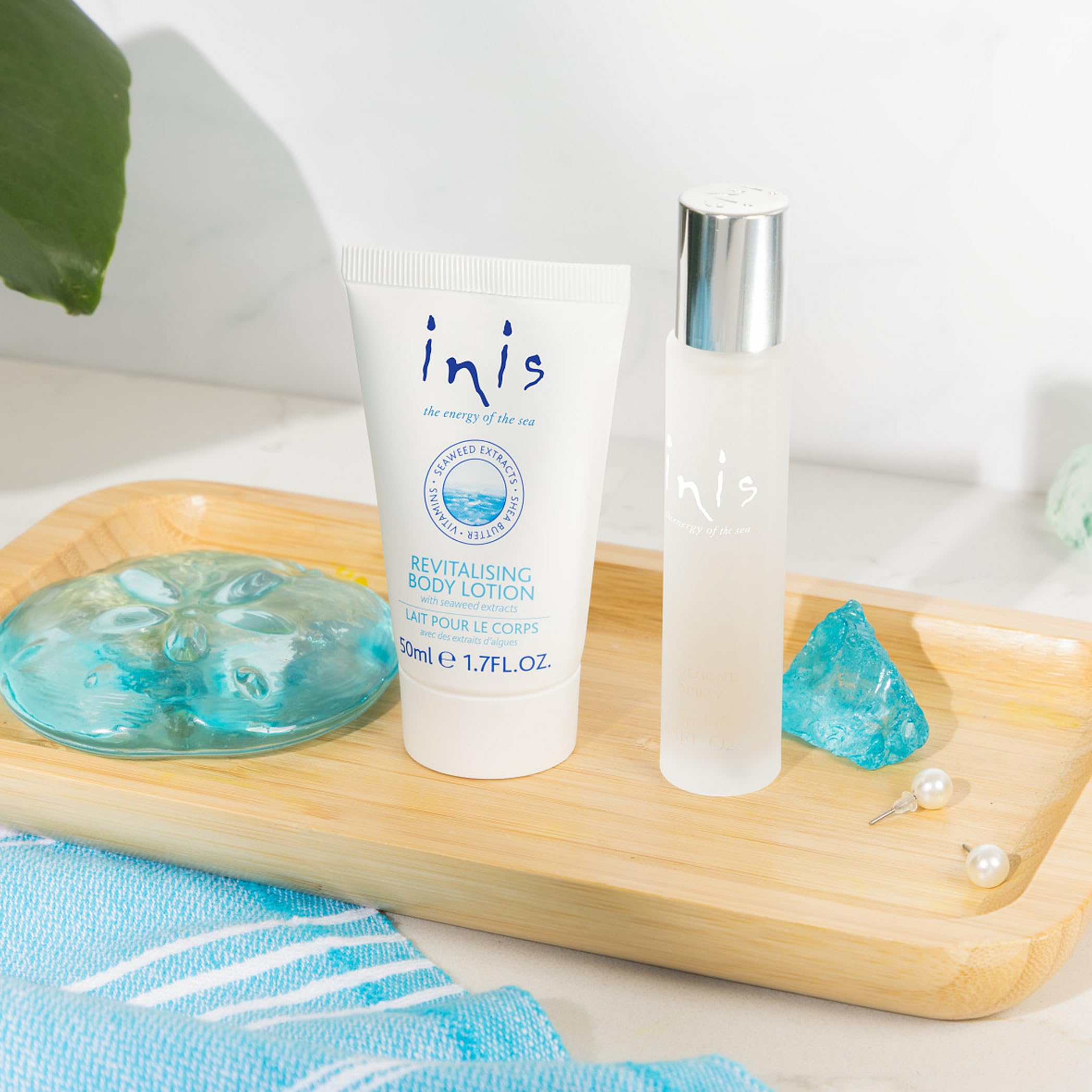 Loción corporal de 50 ml de Inis, hidratación suave con algas.