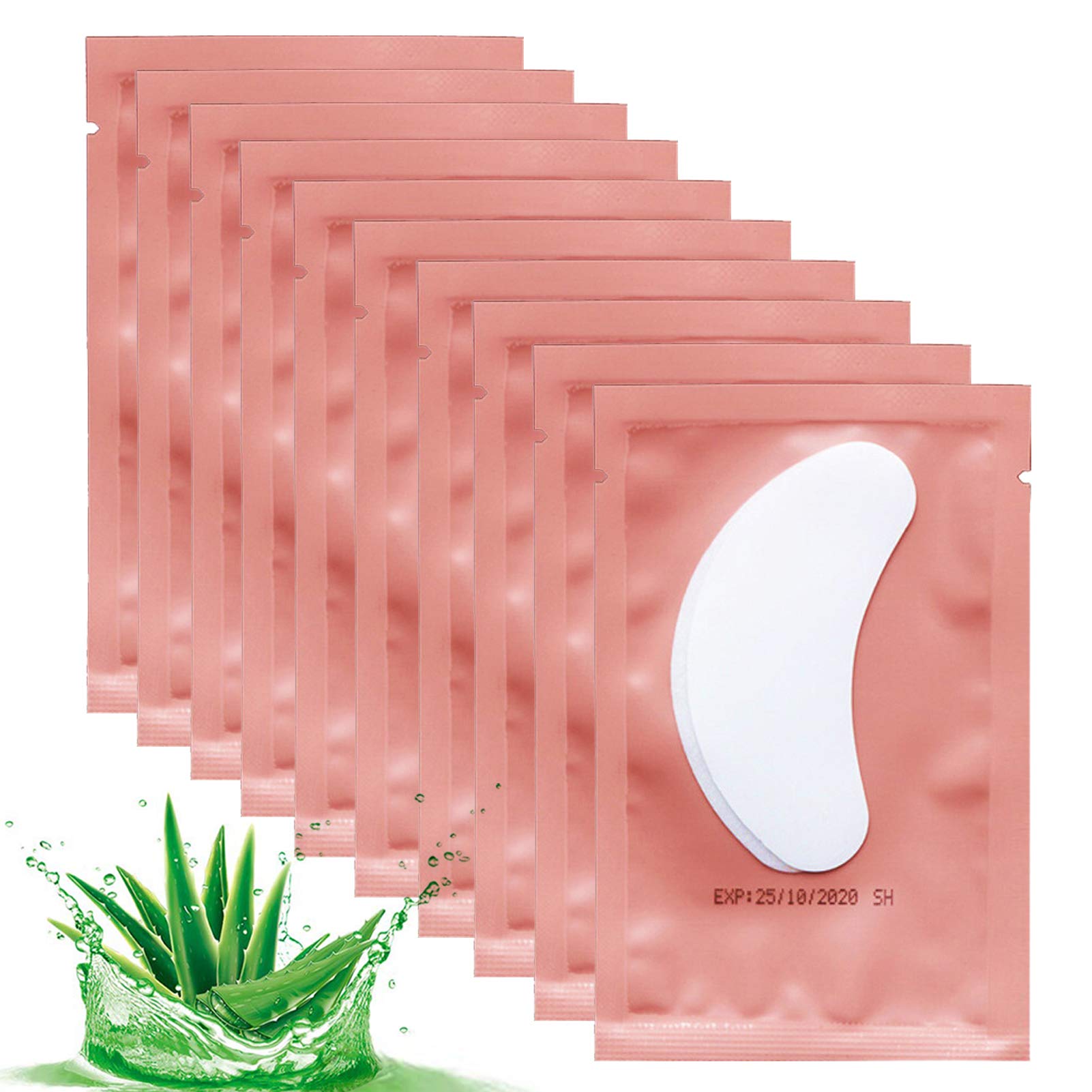 INKEL parches oculares gel hidrogel rosa, textura suave para extensión de pestañas.