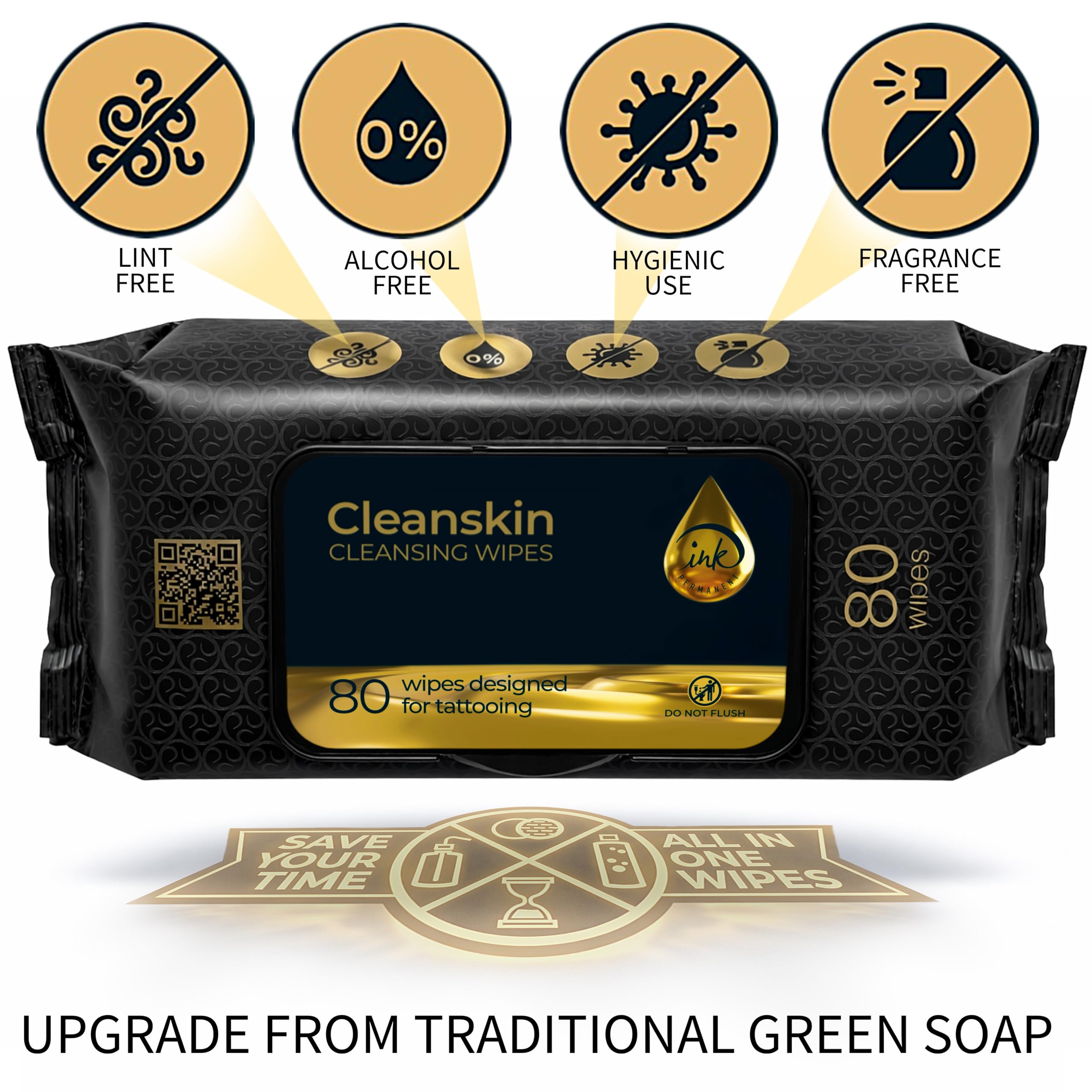 Texture fine des lingettes CleanSkin pour une sensation douce sur la peau.