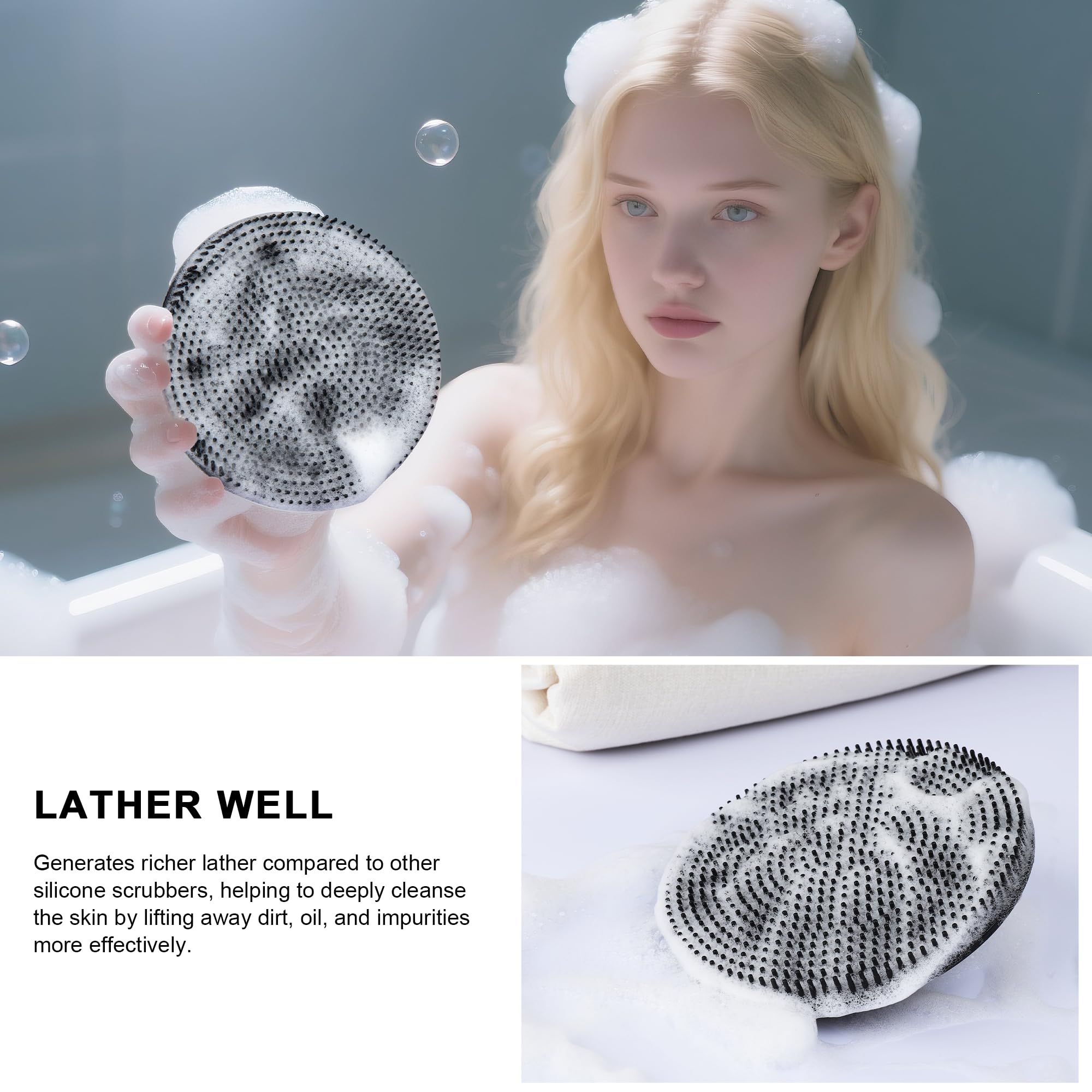 INNERNEED cepillo corporal de silicona duradero para ducha diaria