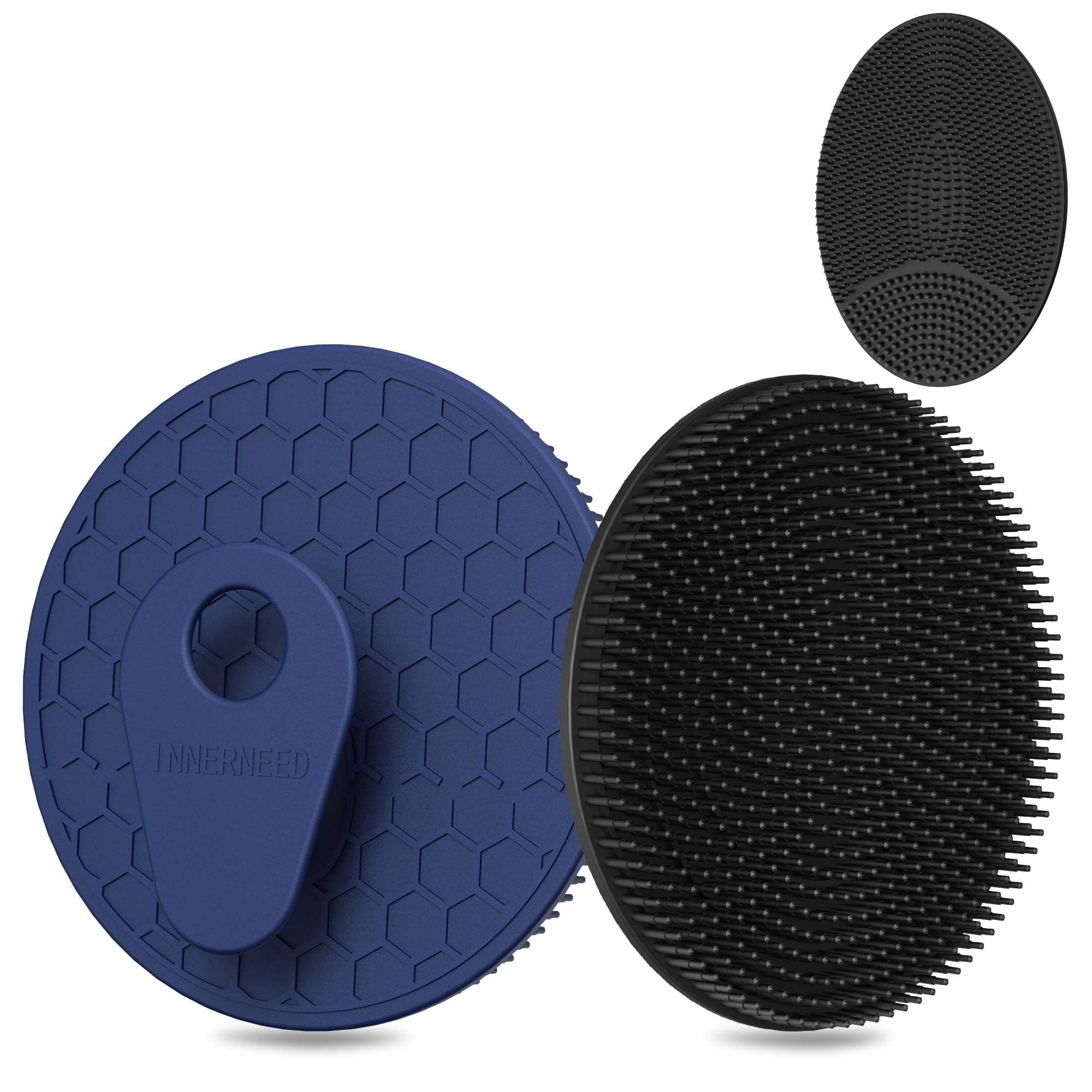INNERNEED exfoliante de silicona suave en la mano para exfoliación diaria