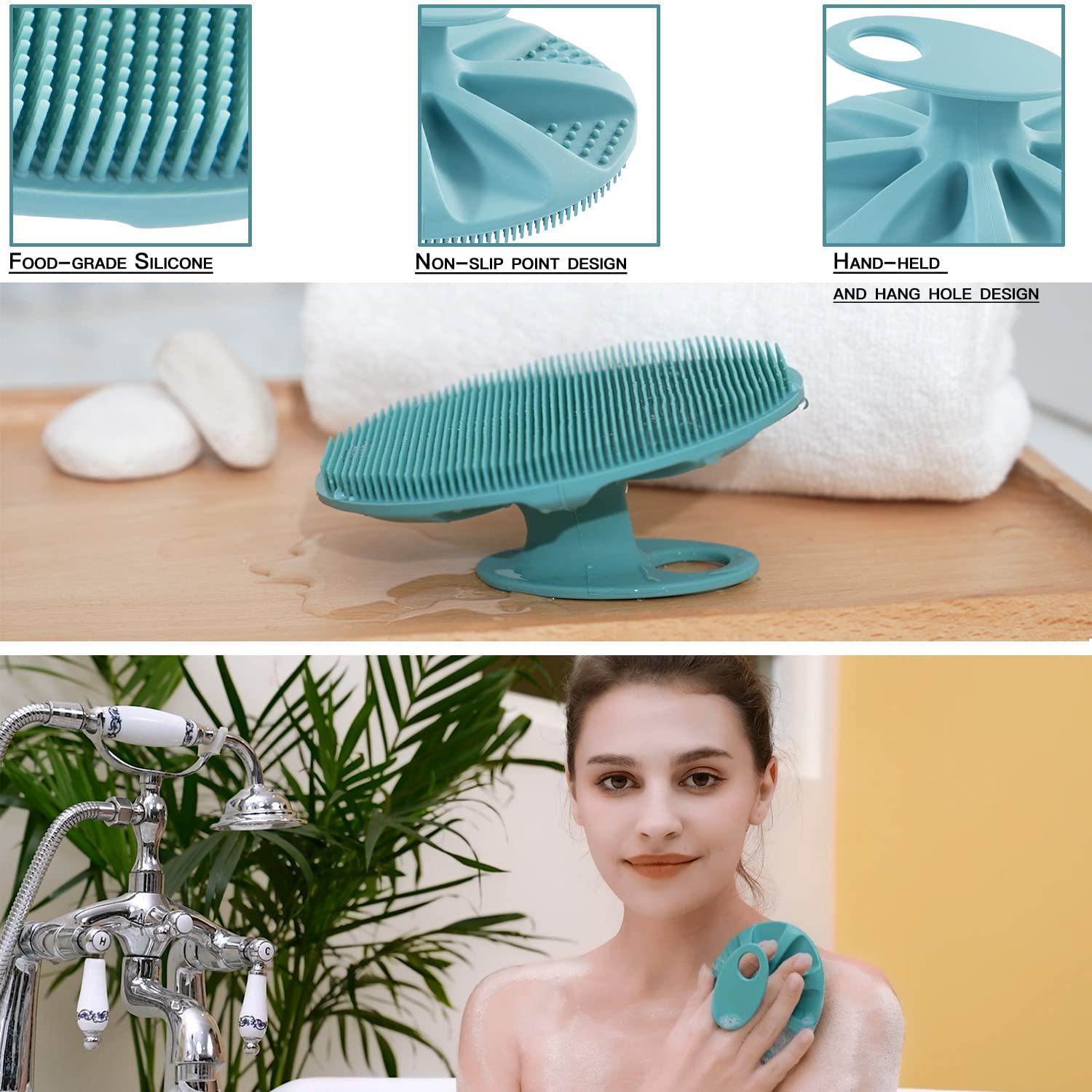 INNERNEED brush hanging hole design for easy bathroom storage.