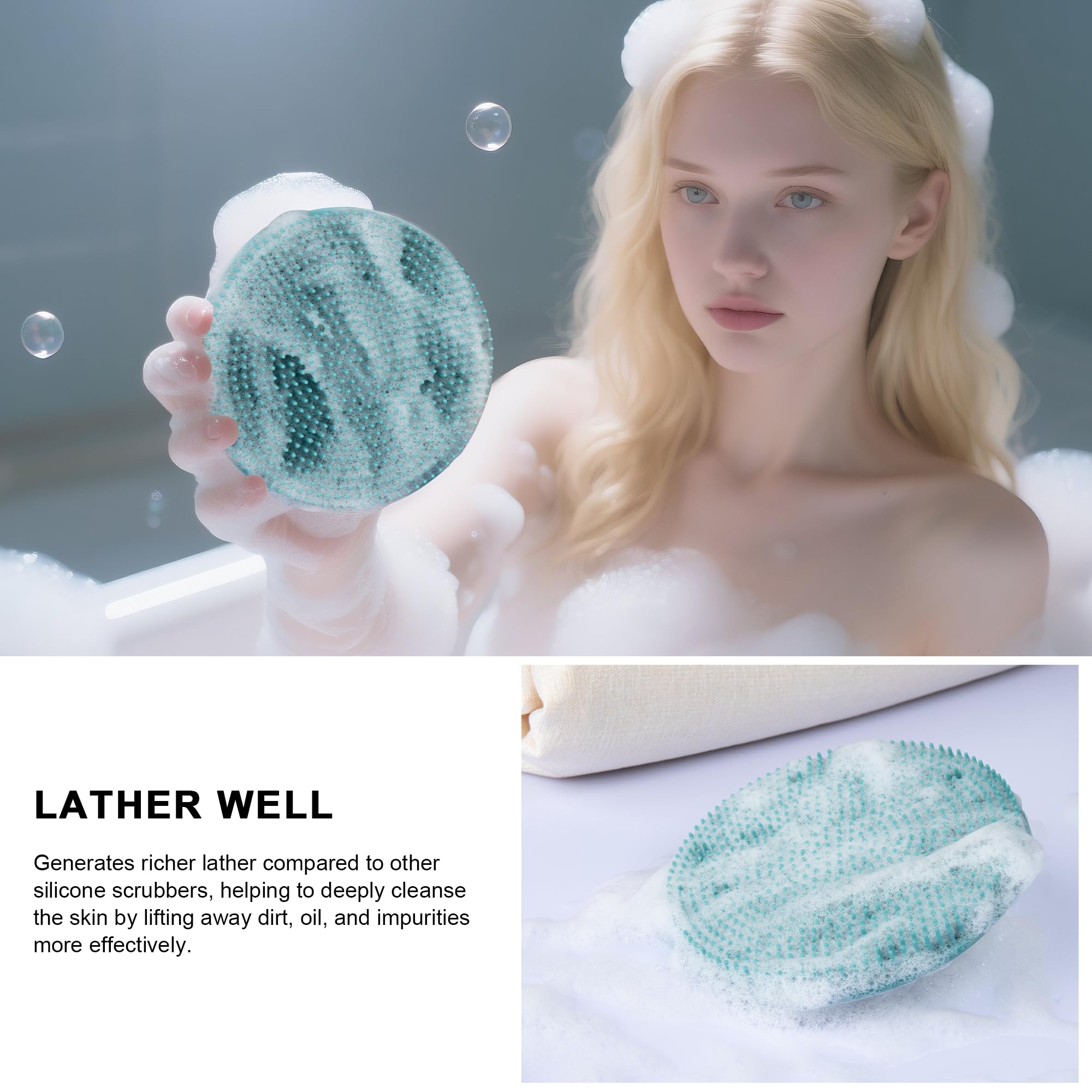 INNERNEED lavado fácil, silicona no porosa, versión verde oscuro y rosa.