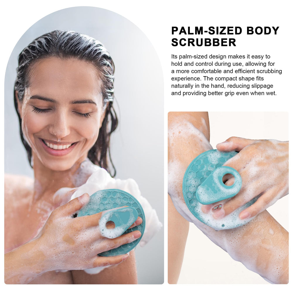 INNERNEED puntas de silicona, exfoliación suave, enfoque verde oscuro y rosa.