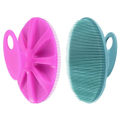 INNERNEED silicone body brush, handheld use for gentle cleansing and exfoliation.