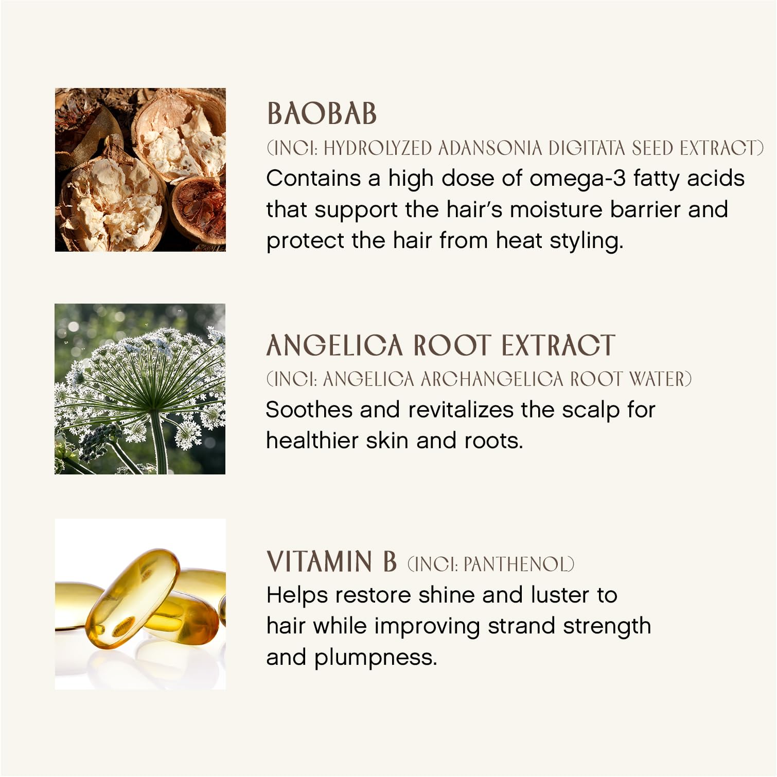 INNERSENSE Belleza Orgánica: ingredientes vitamina B y arroz para fortalecer y brillar